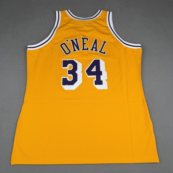 Shaquille O'Neal Los Angeles Lakers Jersey Mens XL Yellow NBA Mitchell Ness